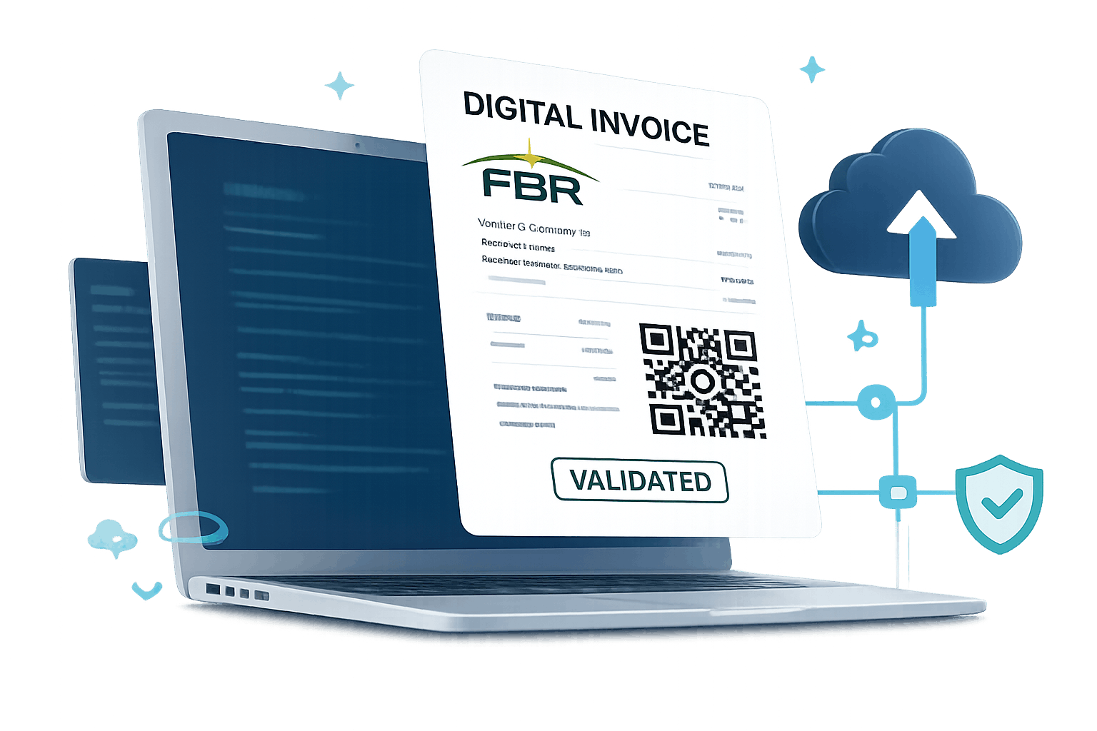 Business professional analyzing digital invoices and tax compliance, representing why FBR introduced Digital Invoicing in Pakistan.