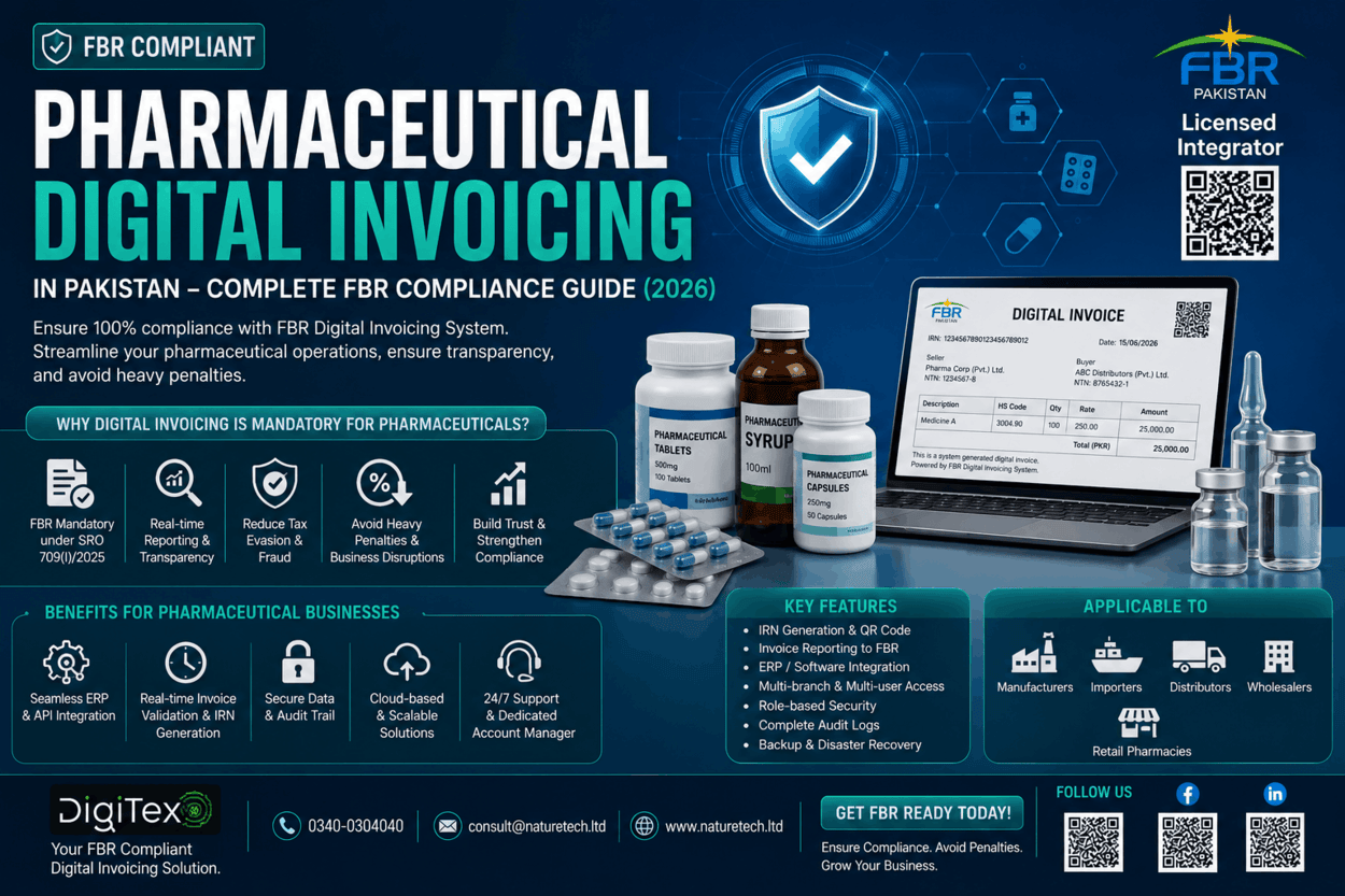 NatureTech invoicing software illustration showing digital invoice generation, billing management, payment tracking, and automated business invoicing solutions.
